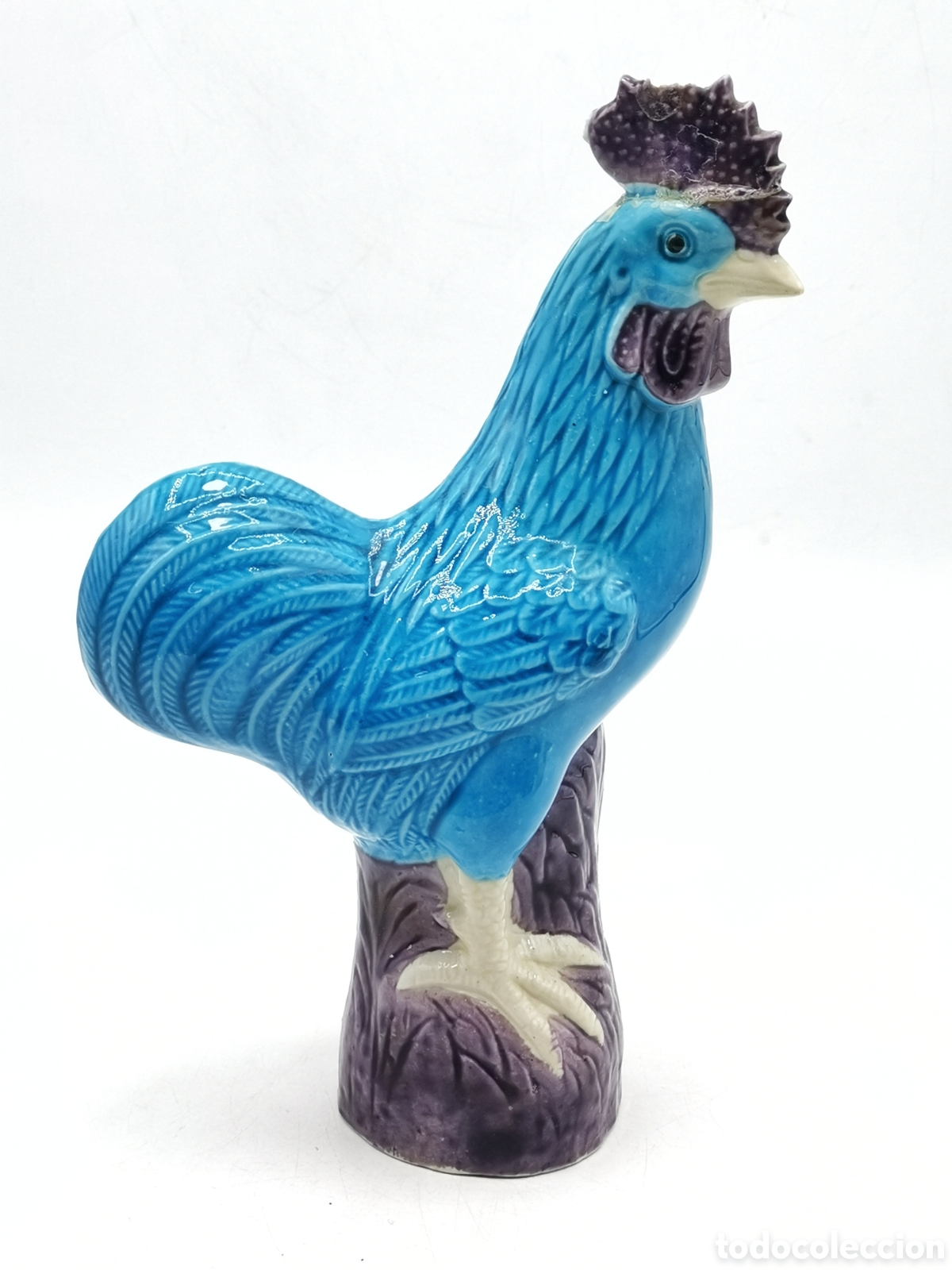 Antig&uuml;edades: FIGURA GALLO CHINO DE PORCELANA ESMALTADA ORIENTAL
