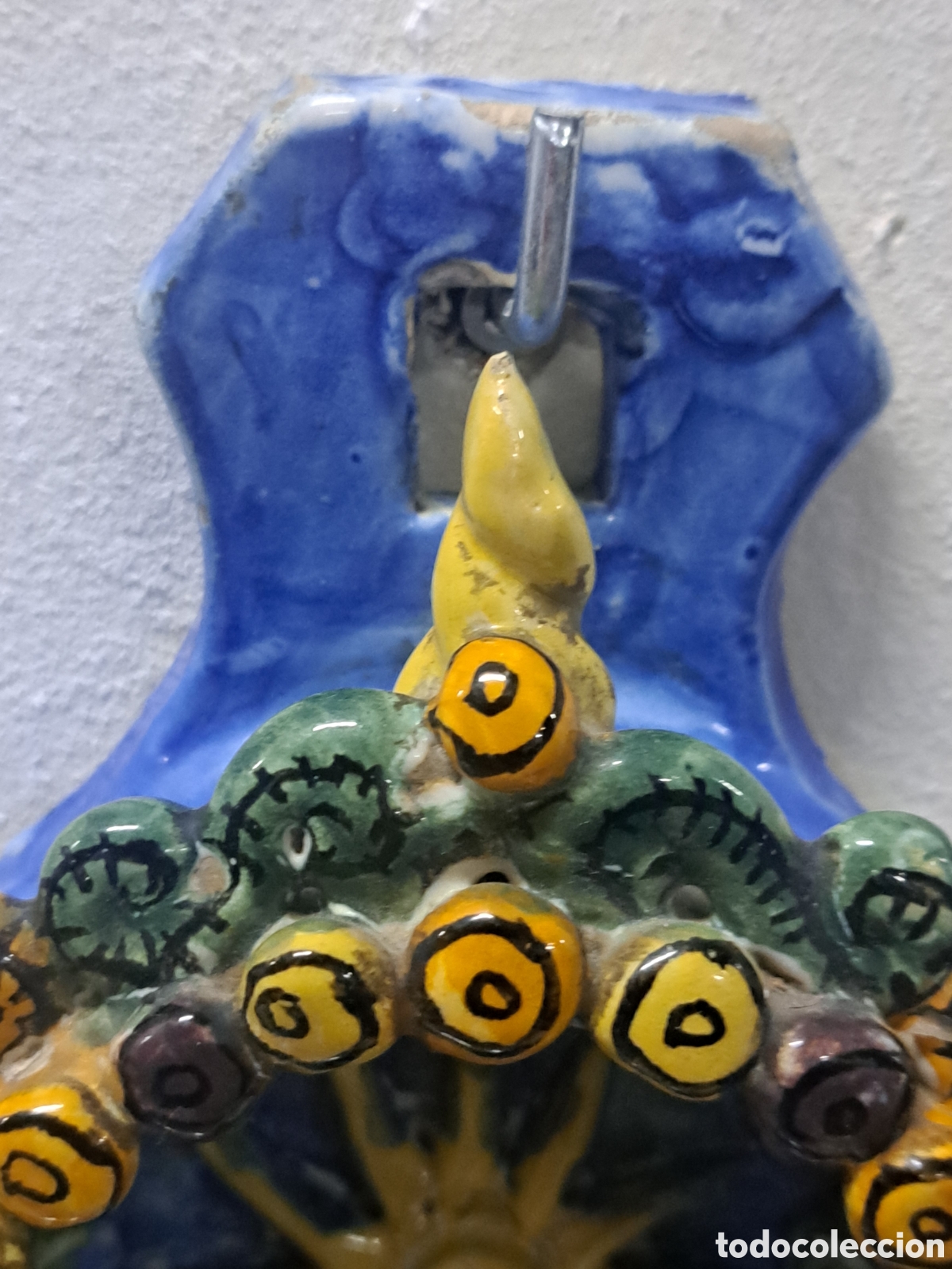 Antig&uuml;edades: Benditera de retablo manises siglo xix - Foto 4