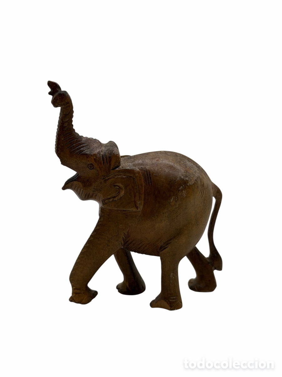 Antiguidades: Figura Elefante de Madera