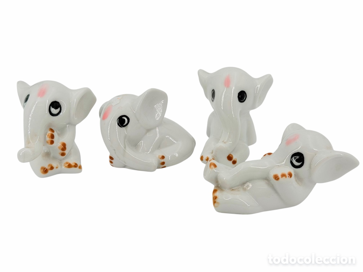Antiquit&auml;ten: Figuras de Elefantes Decorativos de Cer&aacute;mica