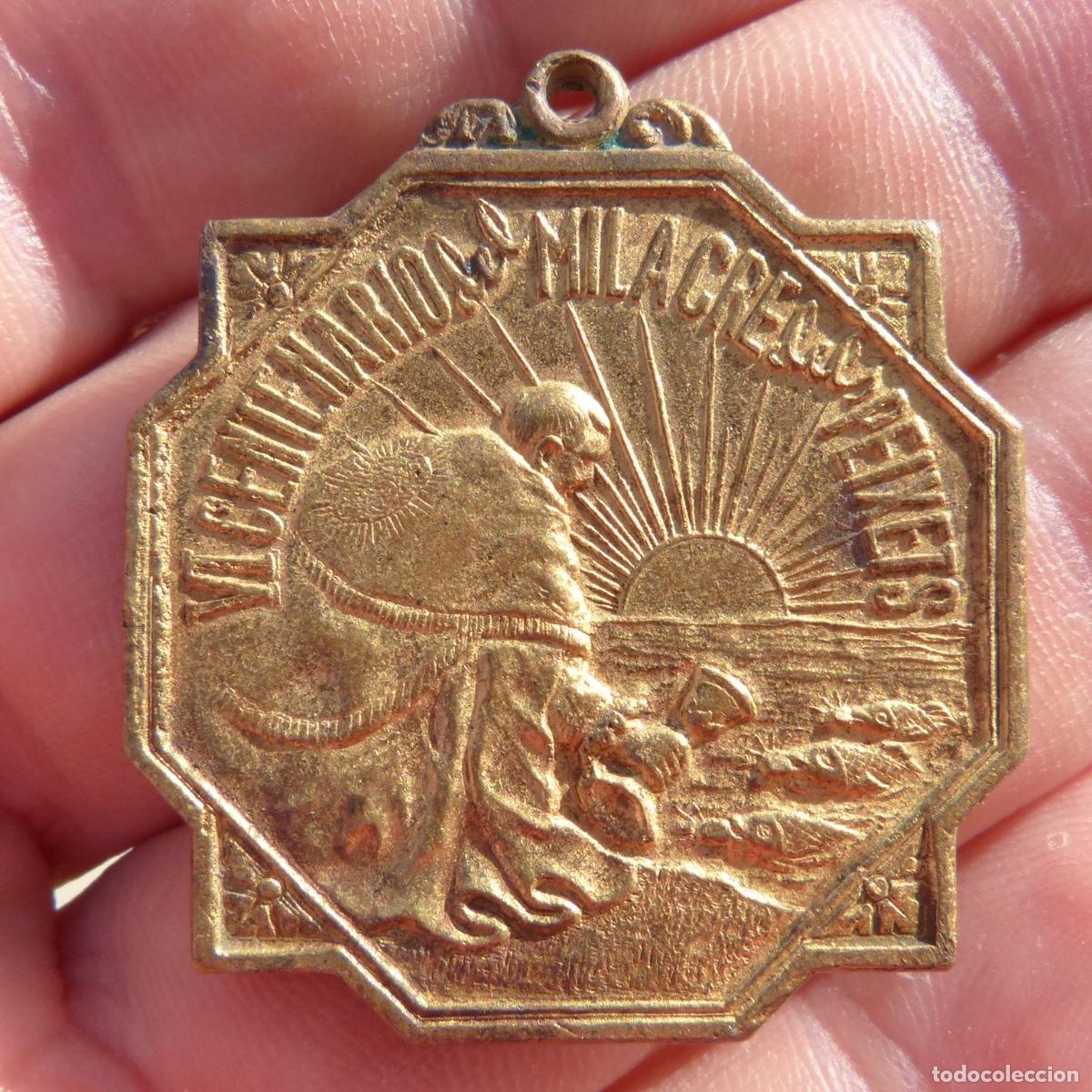 Antig&uuml;edades: Medalla, VI centenario del milacre dels peixets, congreso eucaristico 1948, Alboraya, 22,97gr.