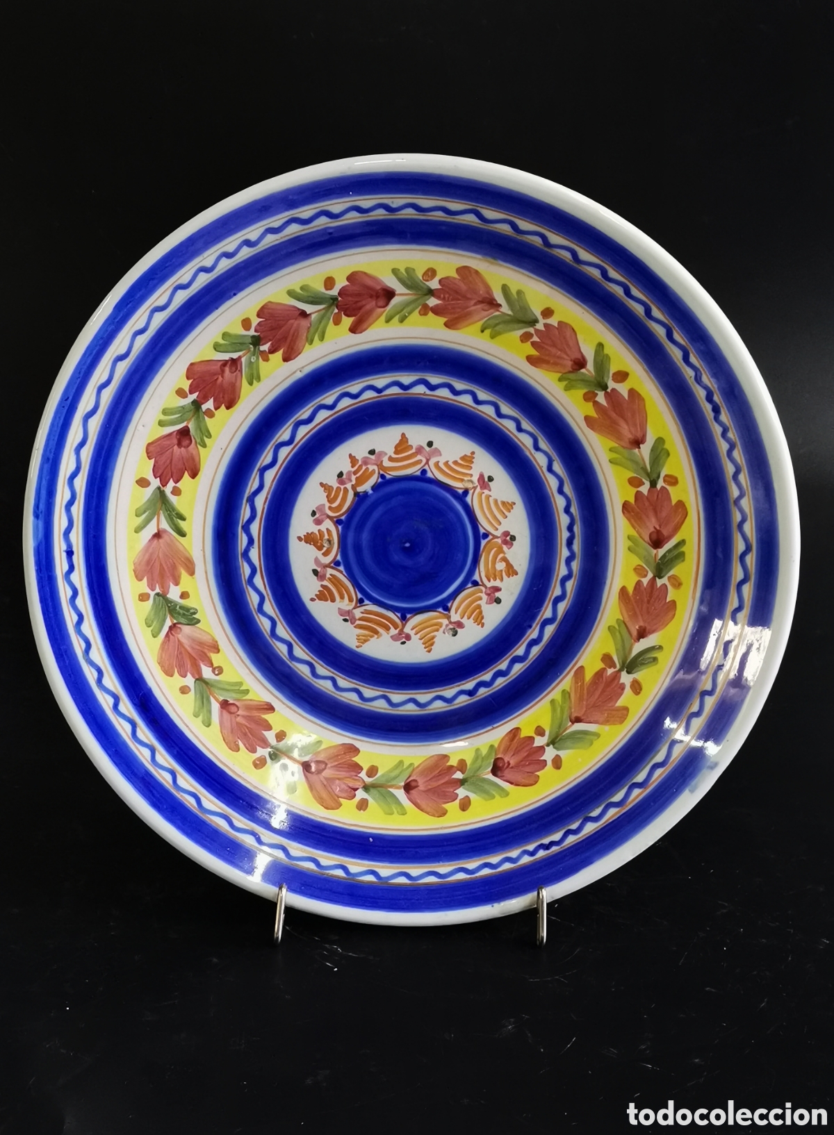Antiquit&eacute;s: PRECIOSO PLATO DE CER&Aacute;MICA PUENTE DEL ARZOBISPO, LA PAZ