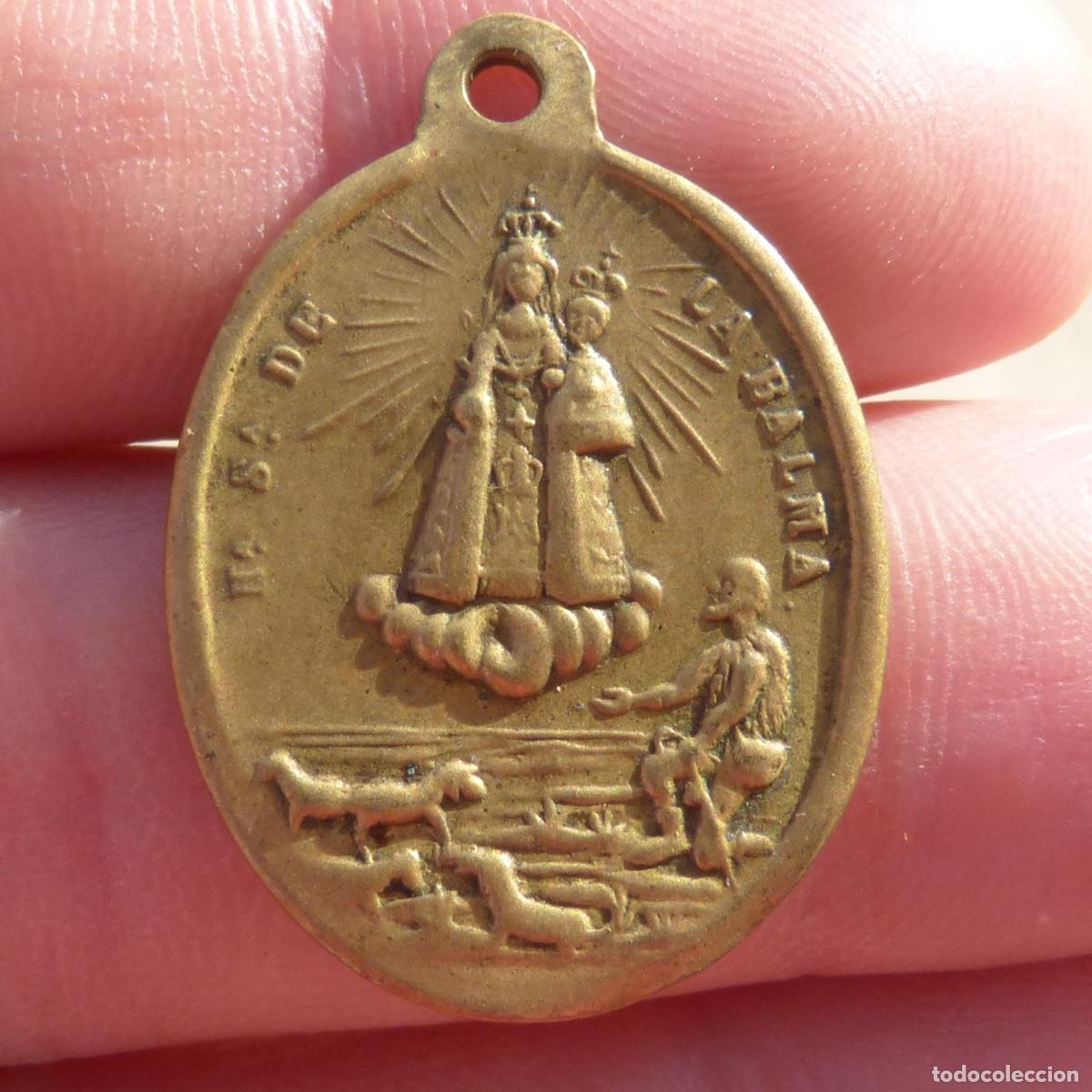 Antig&uuml;edades: Antigua medalla de nuestra se&ntilde;ora de la Balma aparecida y venerada en la villa de Zorita, 3,61gr.
