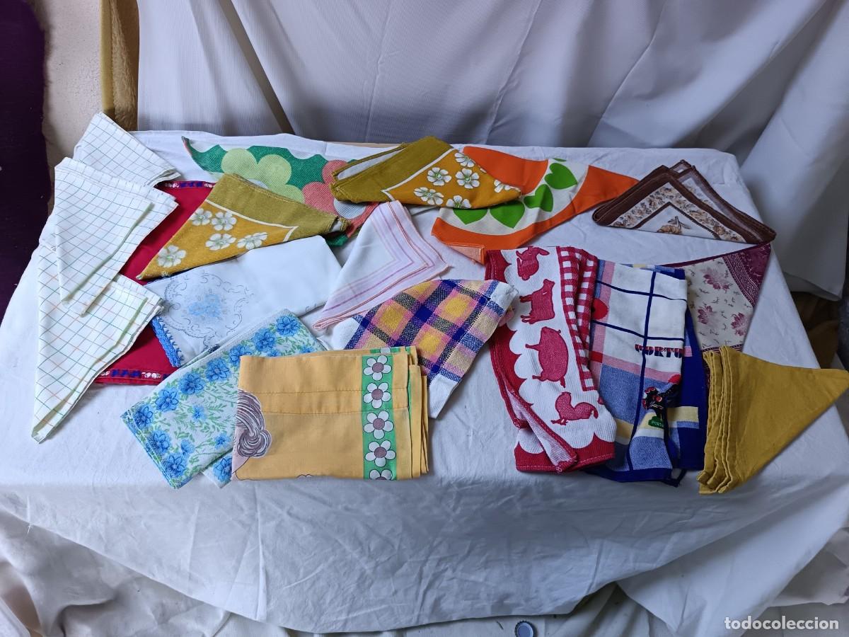 Antiguidades: Gran Lote de Servilletas de Tela, antiguas o vintage, varios tipos, a clasificar