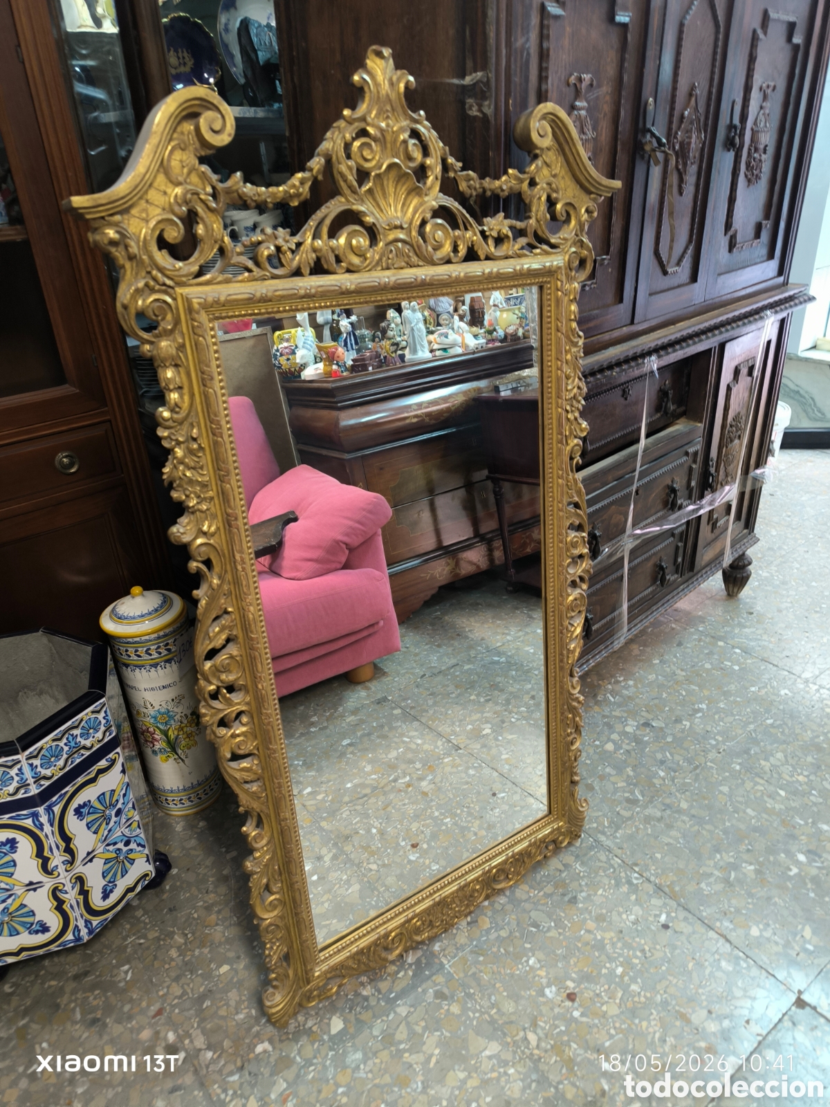 Antig&uuml;edades: Espejo antiguo siglo XIX