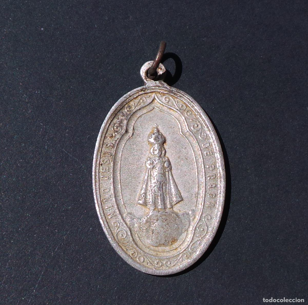Antiguidades: MEDALLA RELIGIOSA SANTO NI&Ntilde;O DE PRAGA Y INMACULADA CONCEPCI&Oacute;N