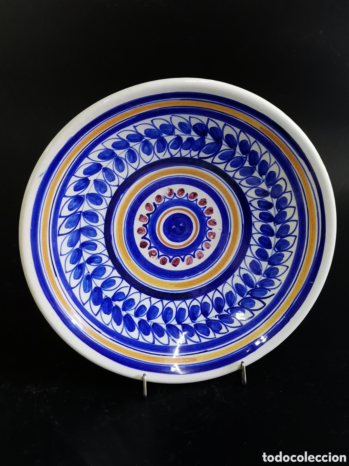 Antiques: MAGN&Iacute;FICO PLATO DE CER&Aacute;MICA PUENTE DEL ARZOBISPO, LA PAZ