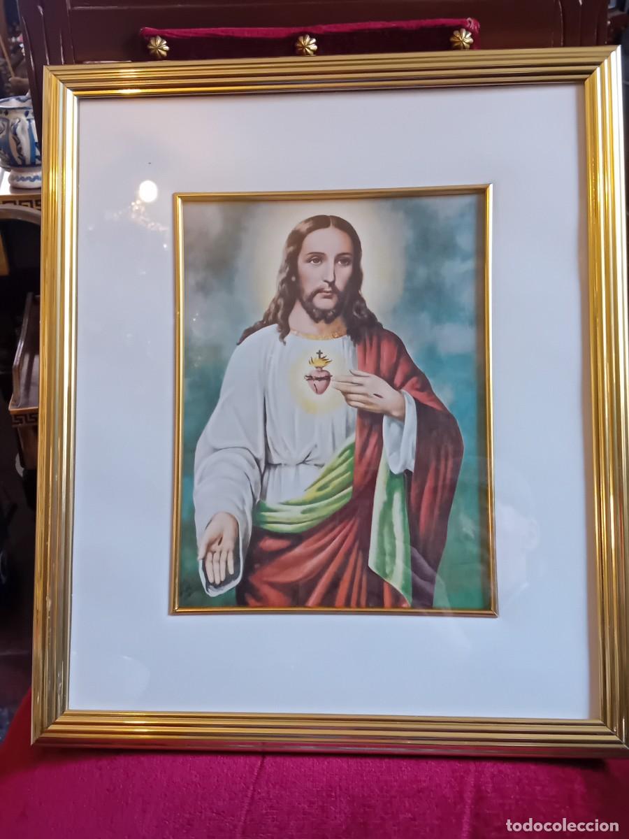 Antig&uuml;edades: Lamina del coraz&oacute;n de Jes&uacute;s d&eacute;cada de los 80 - Foto 1