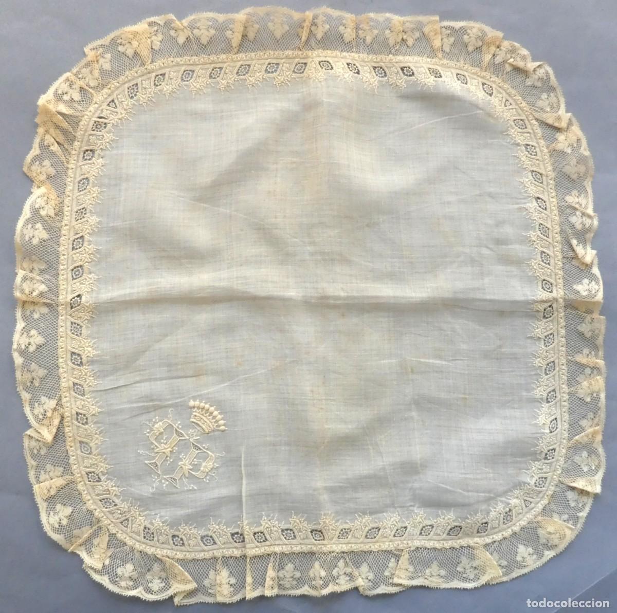 Antig&uuml;edades: ANTIGUO PA&Ntilde;UELO PALACIEGO - BORDADOS Y ENCAJE DE VALENCIENNES IMAGEN - NOVIA S. XIX