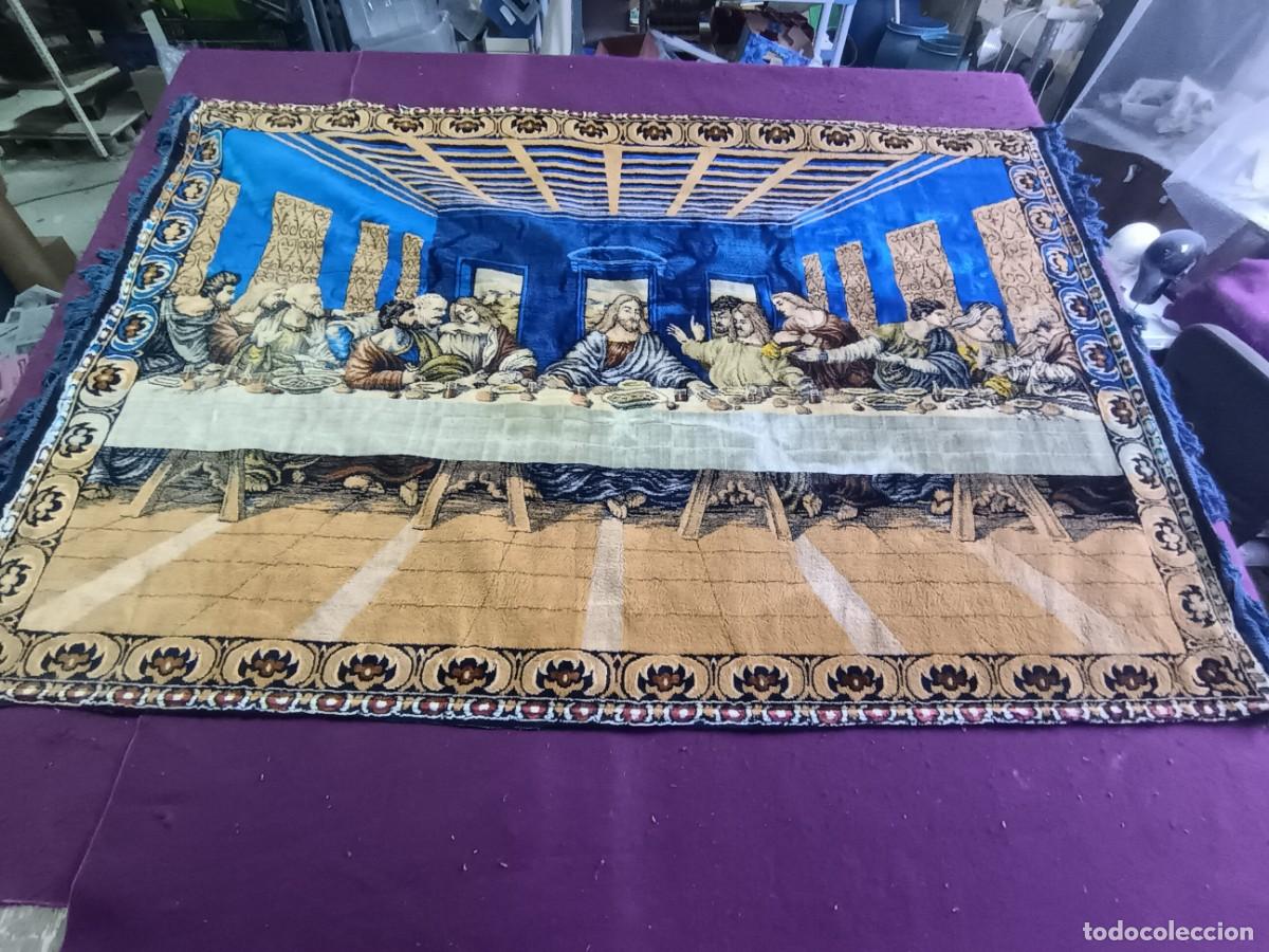 Oggetti Antichi: Tapiz, alfombra o similar, La &Uacute;ltima Cena, a identificar, gran formato