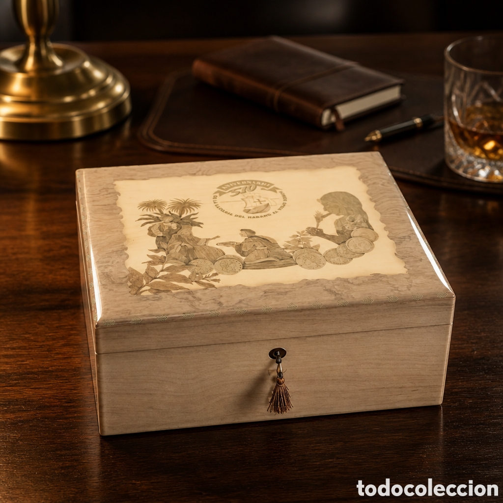 Antig&uuml;edades: EXTREMADAMENTE RARO. HUMIDOR 510 ANIVERSARIO LEGADA DEL TABACO AL VIEJO MUNDO. N&uacute;mero 11/510