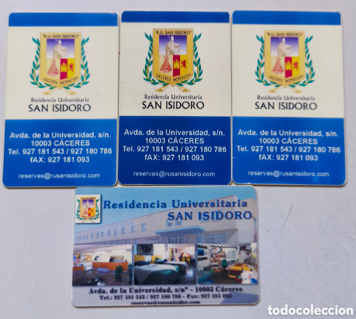 Antig&uuml;edades: Tarjetas de identificaci&oacute;n correspondientes s la Residencia Universitaria San Isidoro.