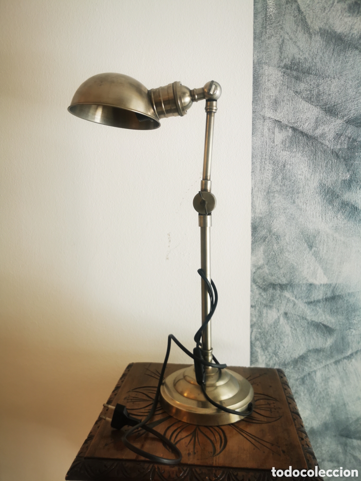 Antig&uuml;edades: Lampara sobremesa 52cm articulada circa 1950