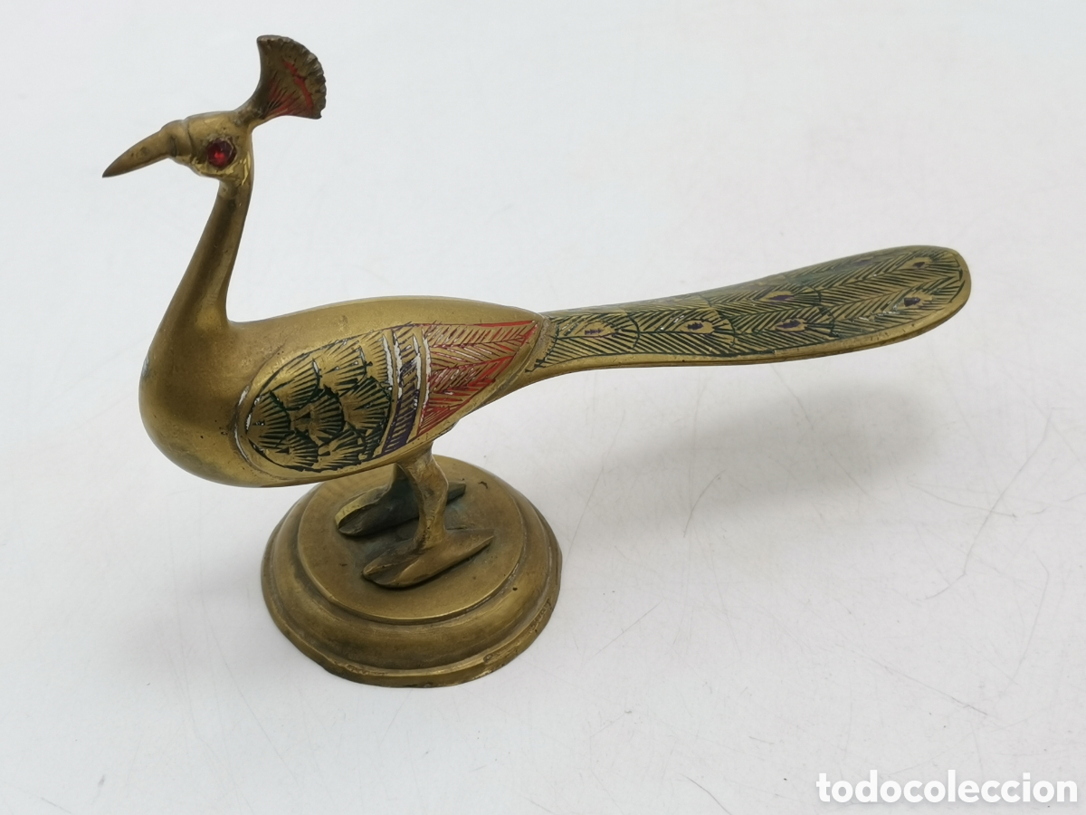 Antiquit&auml;ten: BONITA FIGURA ANTIGUA DE BRONCE PAVO REAL