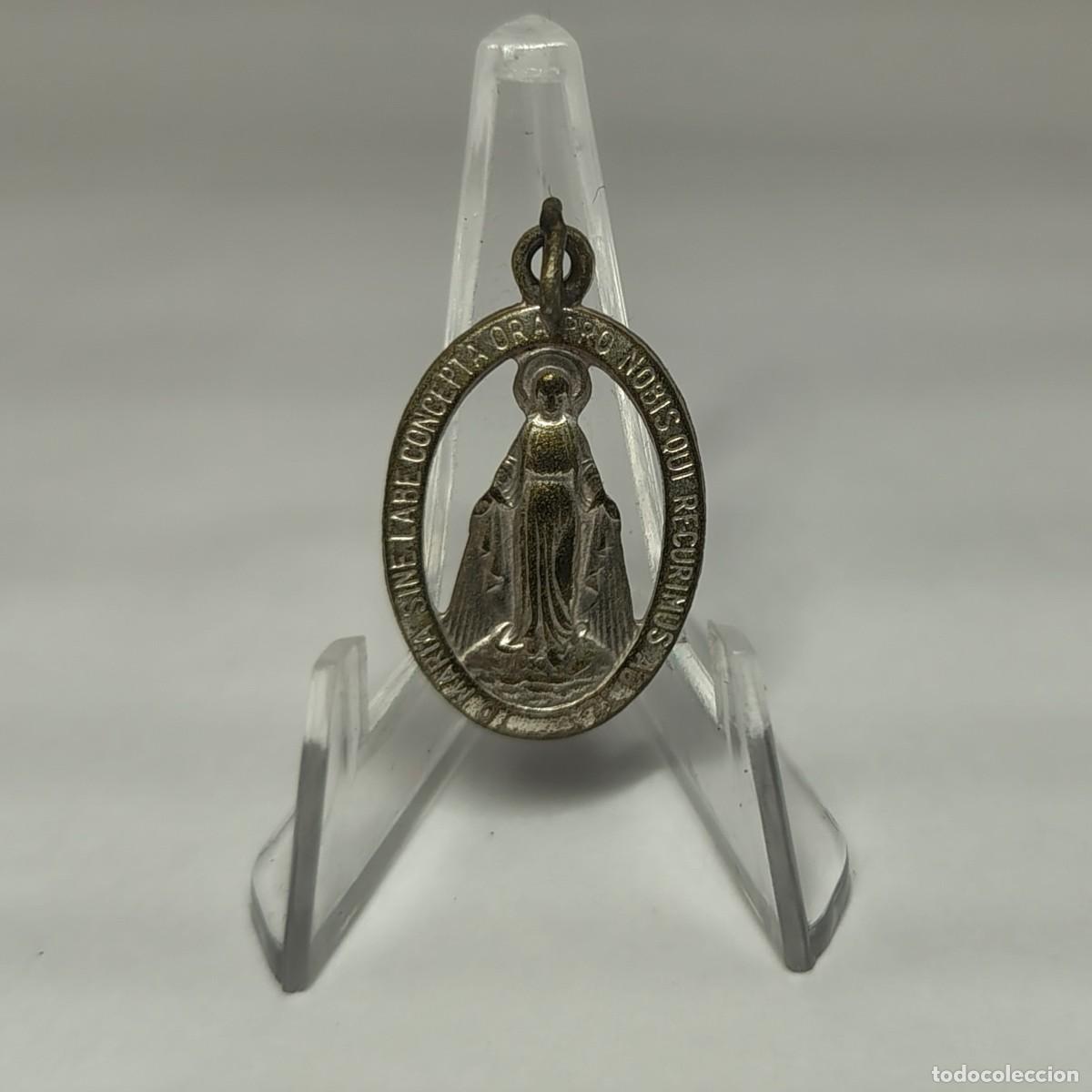 Antig&uuml;edades: Medalla religiosa / Colgante: VIRGEN MILAGROSA &iexcl;Oh Mar&iacute;a, sin pecado concebida! M343