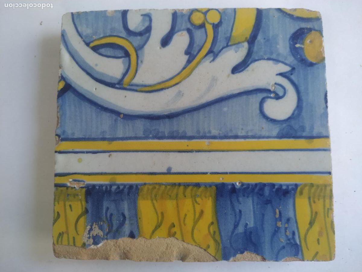 Antiguidades: Azulejo Talavera ( Toledo) de frontal de altar S. XVI
