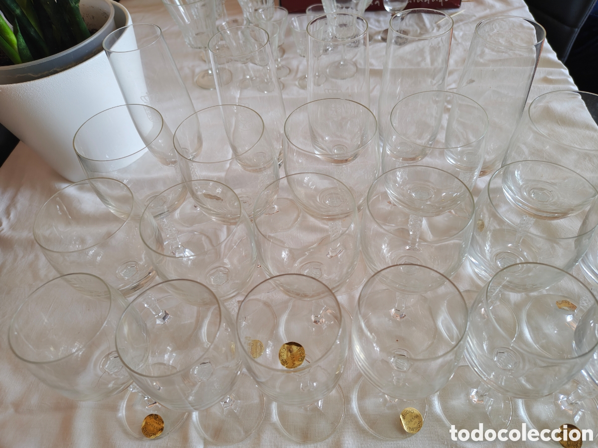 Antig&uuml;edades: COPAS CRISTAL DE BOHEMIA CON ESCUDO DE GALICIA
