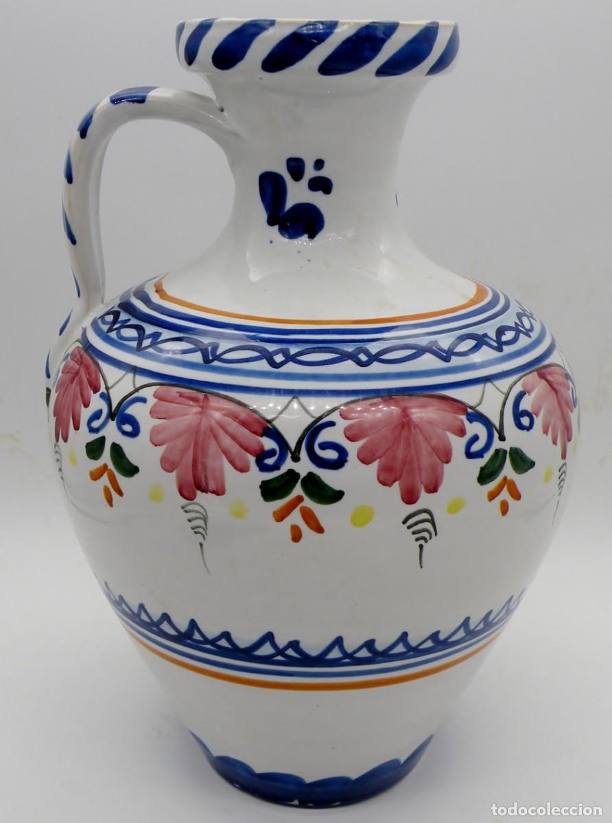 Antiques: GRAN JARRA-C&Aacute;NTARO ANTIGUA DE CER&Aacute;MICA PUENTE DEL ARZOBISPO. FIRMADA. NUEVA