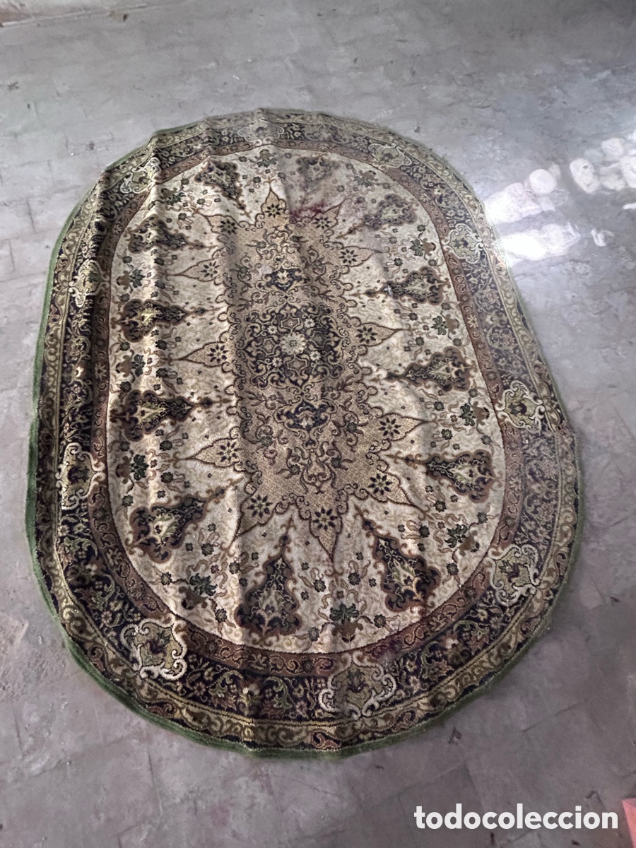 Antig&uuml;edades: Alfombra ovalada vintage estilo persa cl&aacute;sica 230x170 aprox.