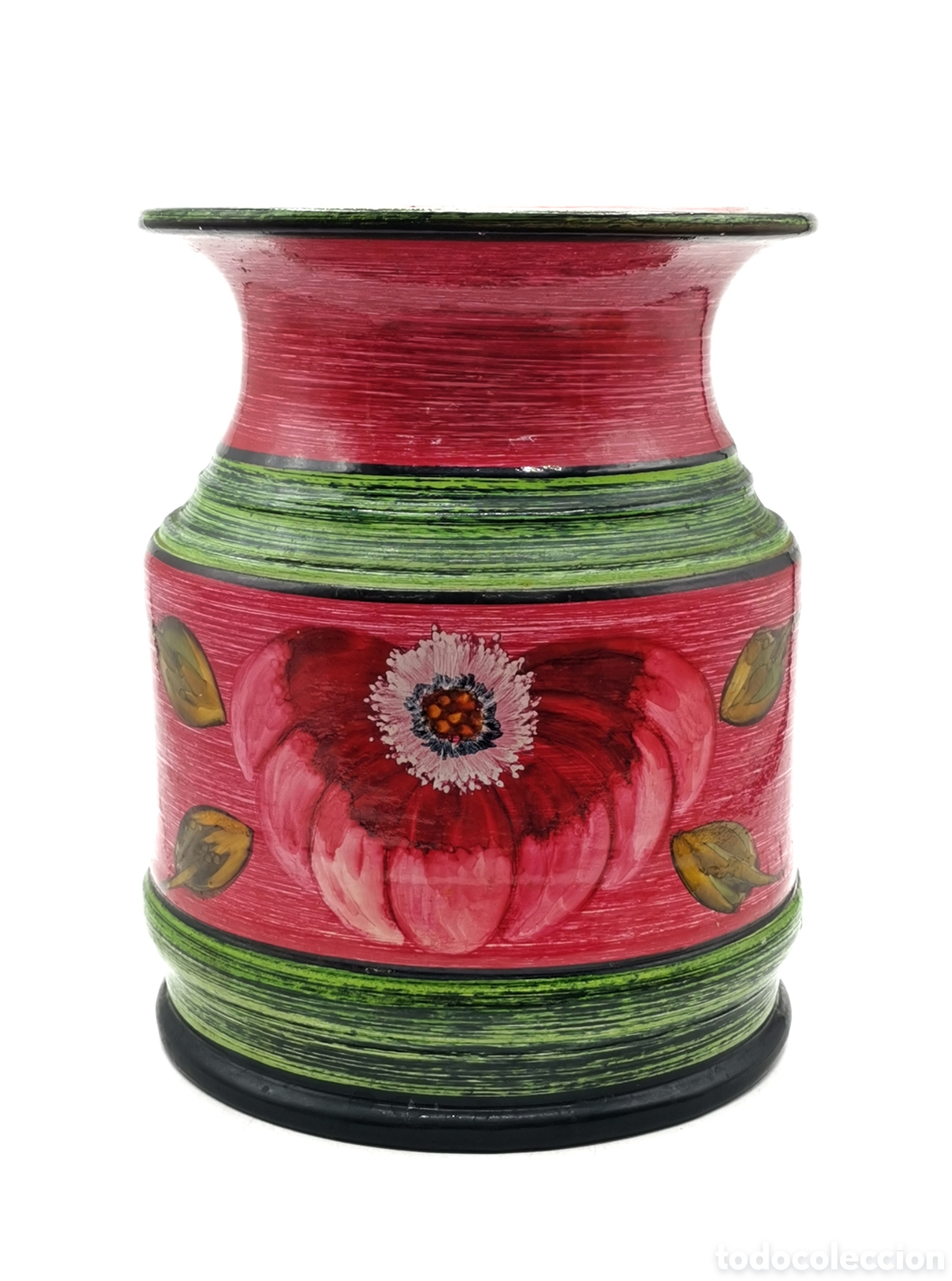 Antiquit&auml;ten: PRECIOSA PIEZA JARR&Oacute;N DE CER&Aacute;MICA ESMALTADA CON ORIGINAL DISE&Ntilde;O Y MOTIVOS FLORALES