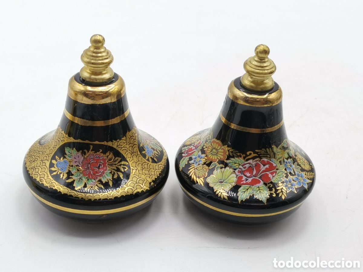 Antiquit&auml;ten: PEQUE&Ntilde;OS PERFUMEROS DE CER&Aacute;MICA CON BONITO DISE&Ntilde;O