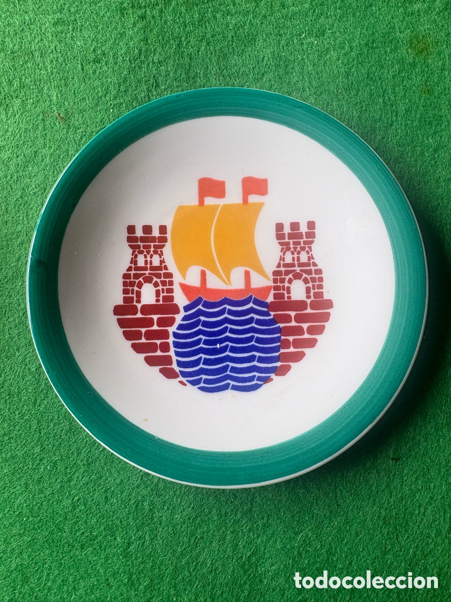 Oggetti Antichi: Antiguo plato con escudo De Castro, Sargadelos (A23)