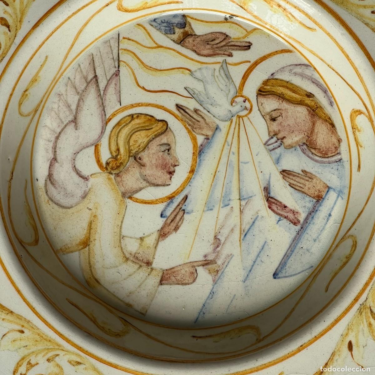 Antiguidades: Plato mayolica italiana. Cantagalli. SXIX-SXX