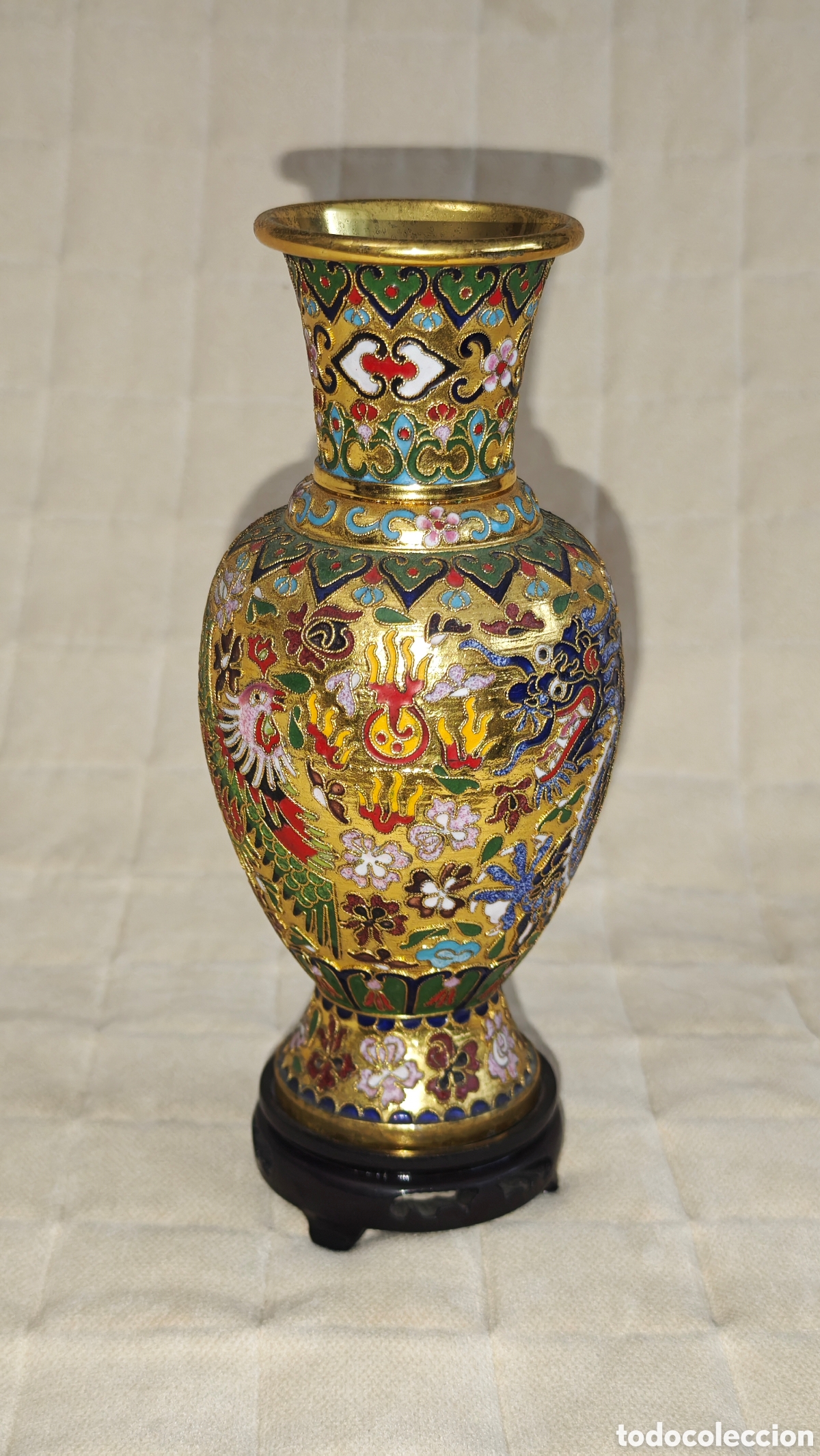 Antig&uuml;edades: Jarr&oacute;n cloisonne de estilo chino - Foto 3
