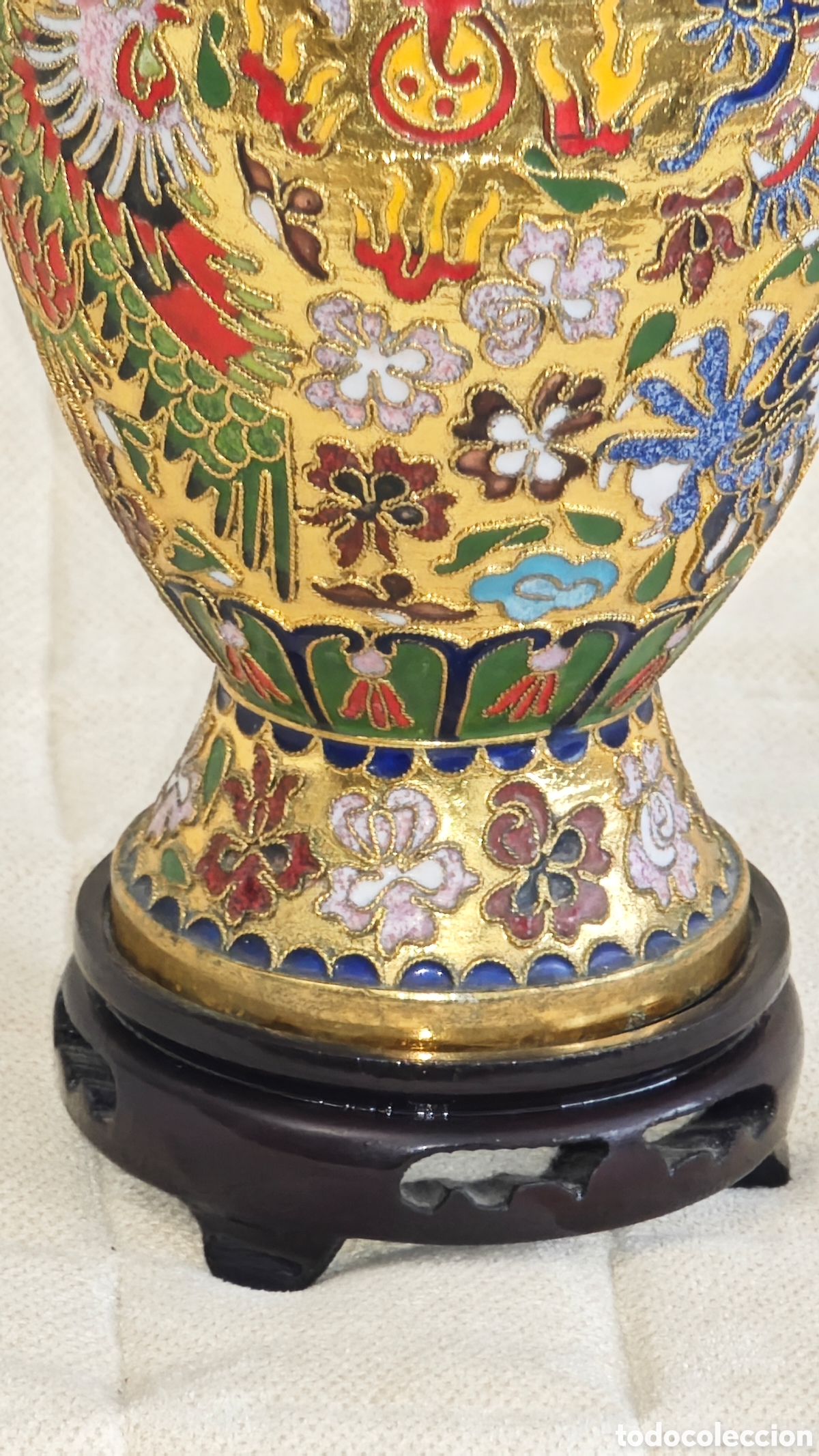 Antig&uuml;edades: Jarr&oacute;n cloisonne de estilo chino - Foto 4