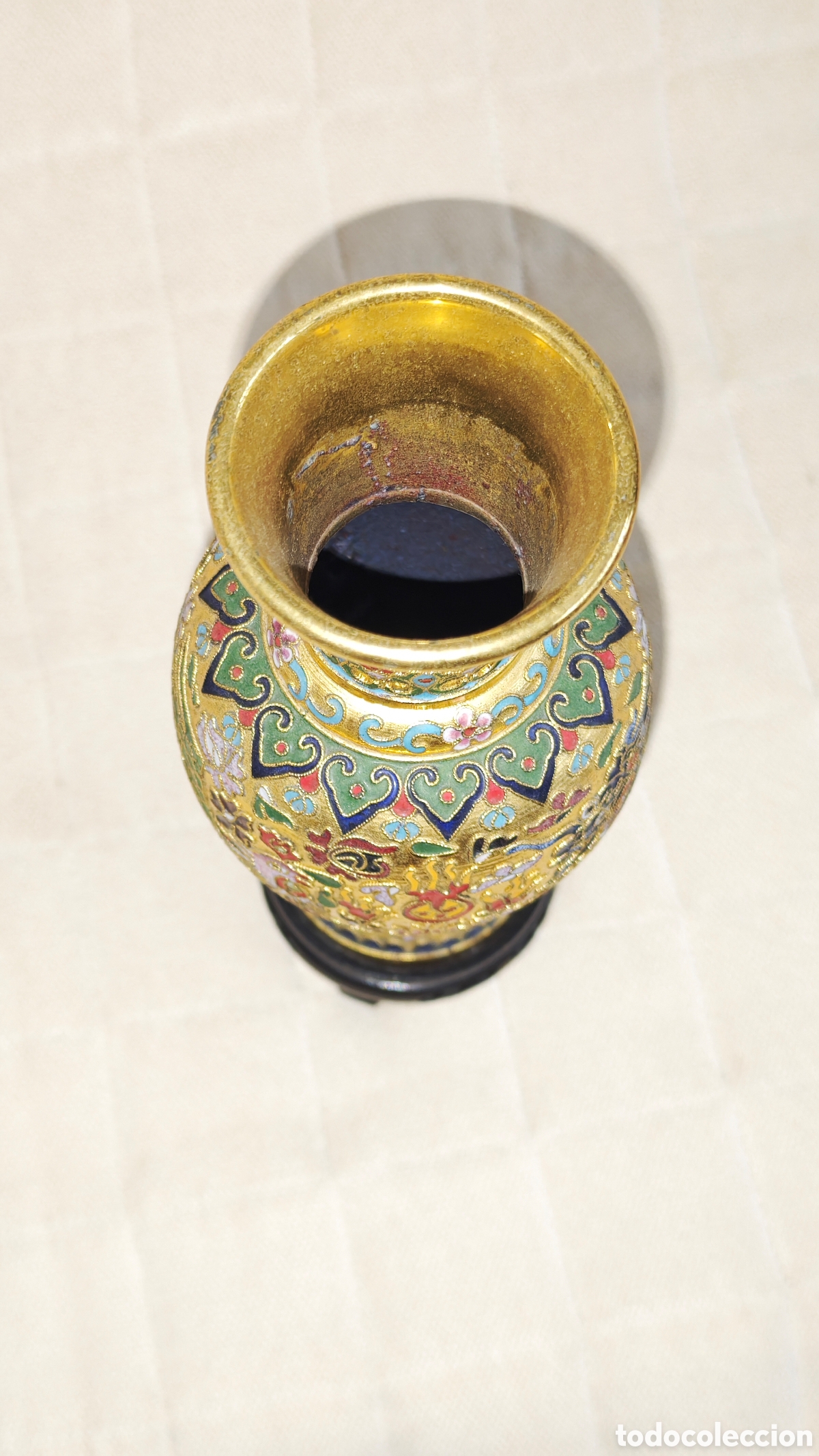 Antig&uuml;edades: Jarr&oacute;n cloisonne de estilo chino - Foto 5