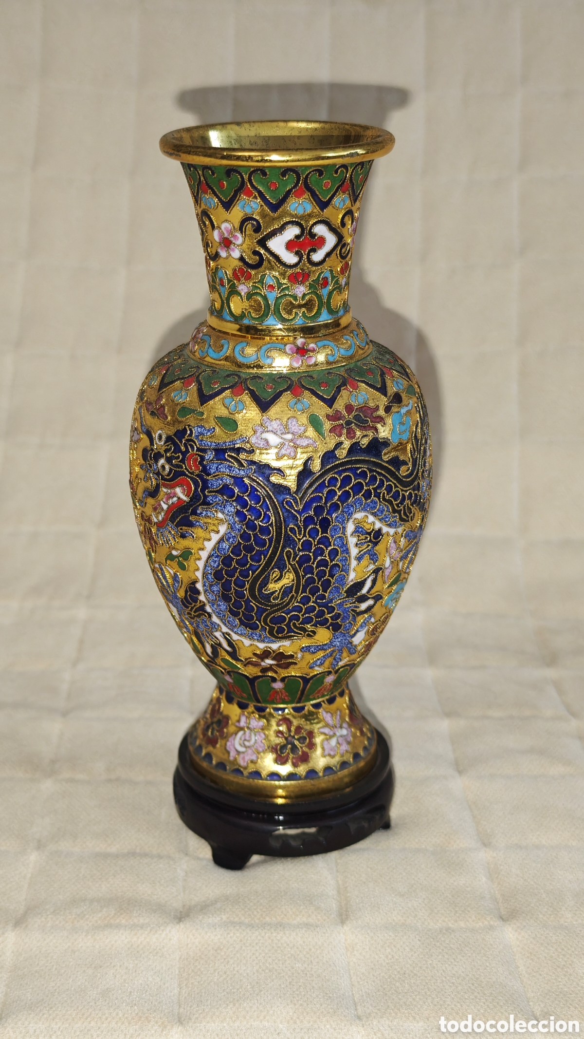 Antiques: Jarr&oacute;n cloisonne de estilo chino