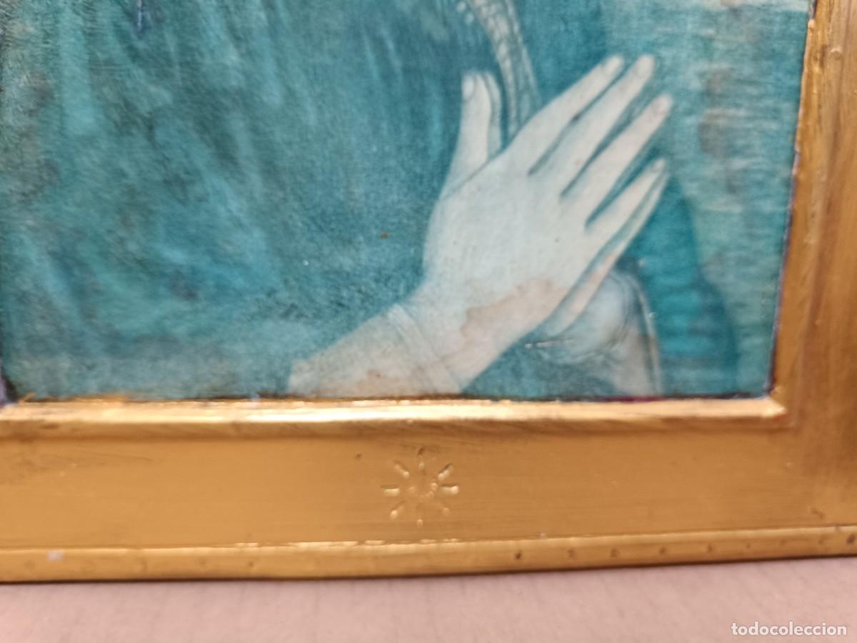 Antig&uuml;edades: ANTIGUO CUADRO, TRIPTICO CON LAMINAS RELIGIOSAS -G2 - Foto 9