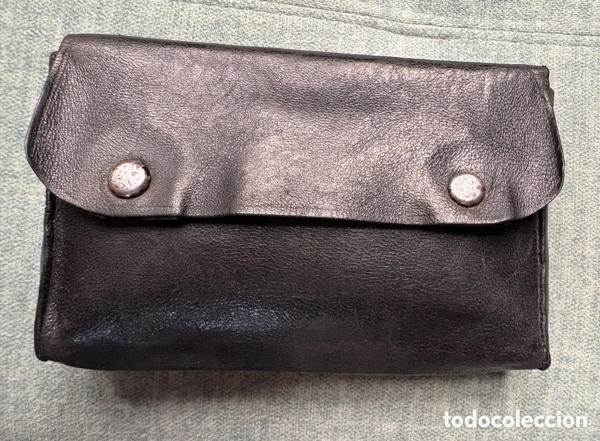 Antiques: (L737) Funda de misal en cuero negro &mdash; broches LORD &mdash; Espa&ntilde;a a&ntilde;os 40-50