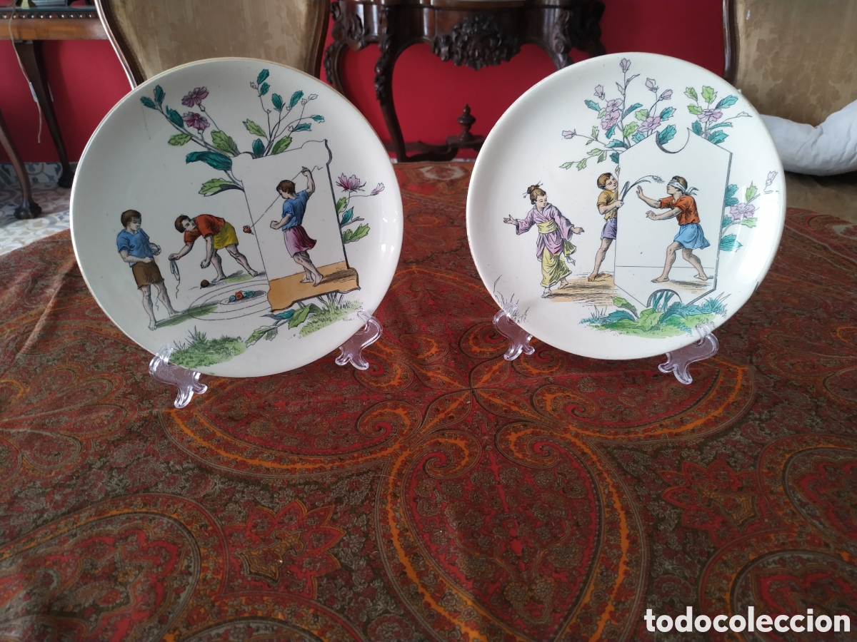 Antiquit&auml;ten: Platos decorativos .Primer tercio siglo XX . Choisy le roi