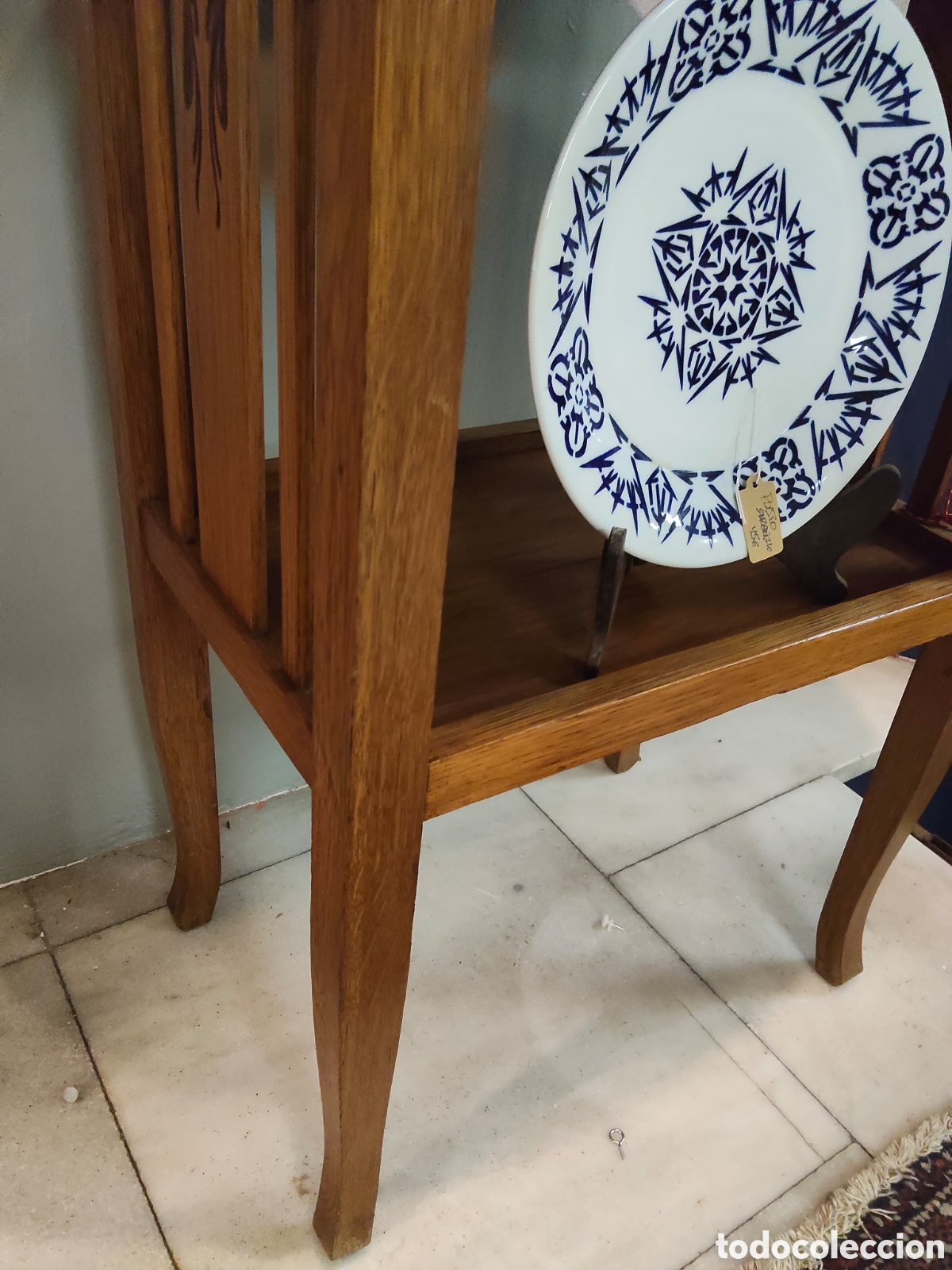 Antig&uuml;edades: Mesa auxiliar de Roble - Foto 4