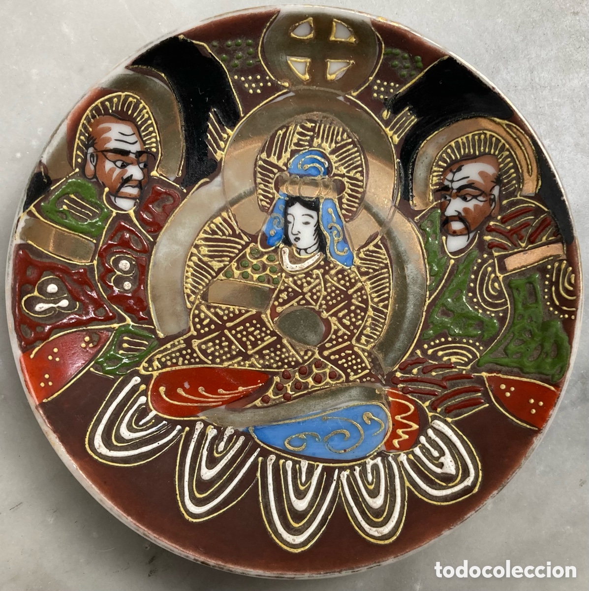 Antig&uuml;edades: Lote de piezas de porcelana japonesa satsuma. Primera mitad siglo XX.