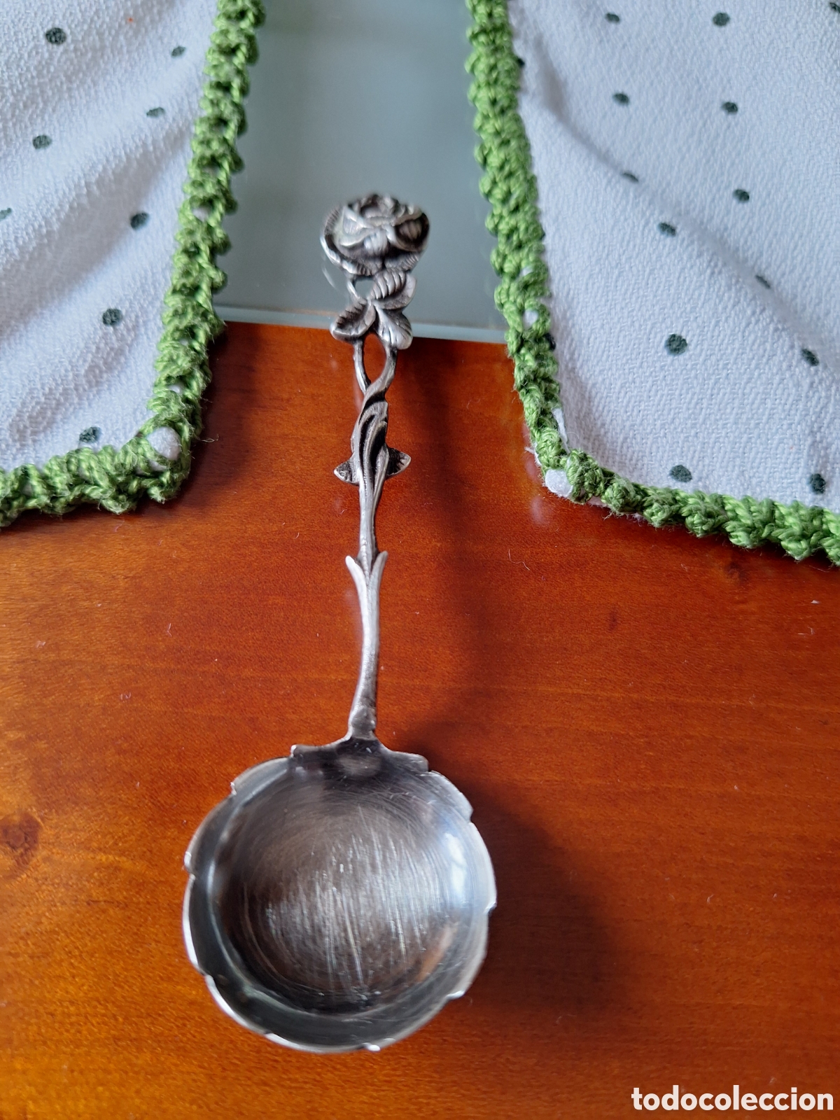 Antig&uuml;edades: Cucharita antigua de plata para azucar