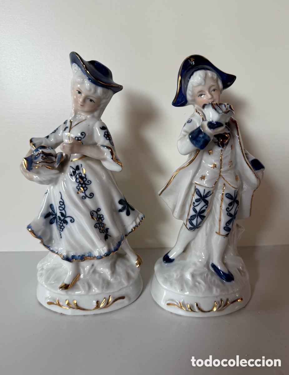 Antig&uuml;edades: PAREJA DE FIGURAS DE PORCELANA - Foto 1
