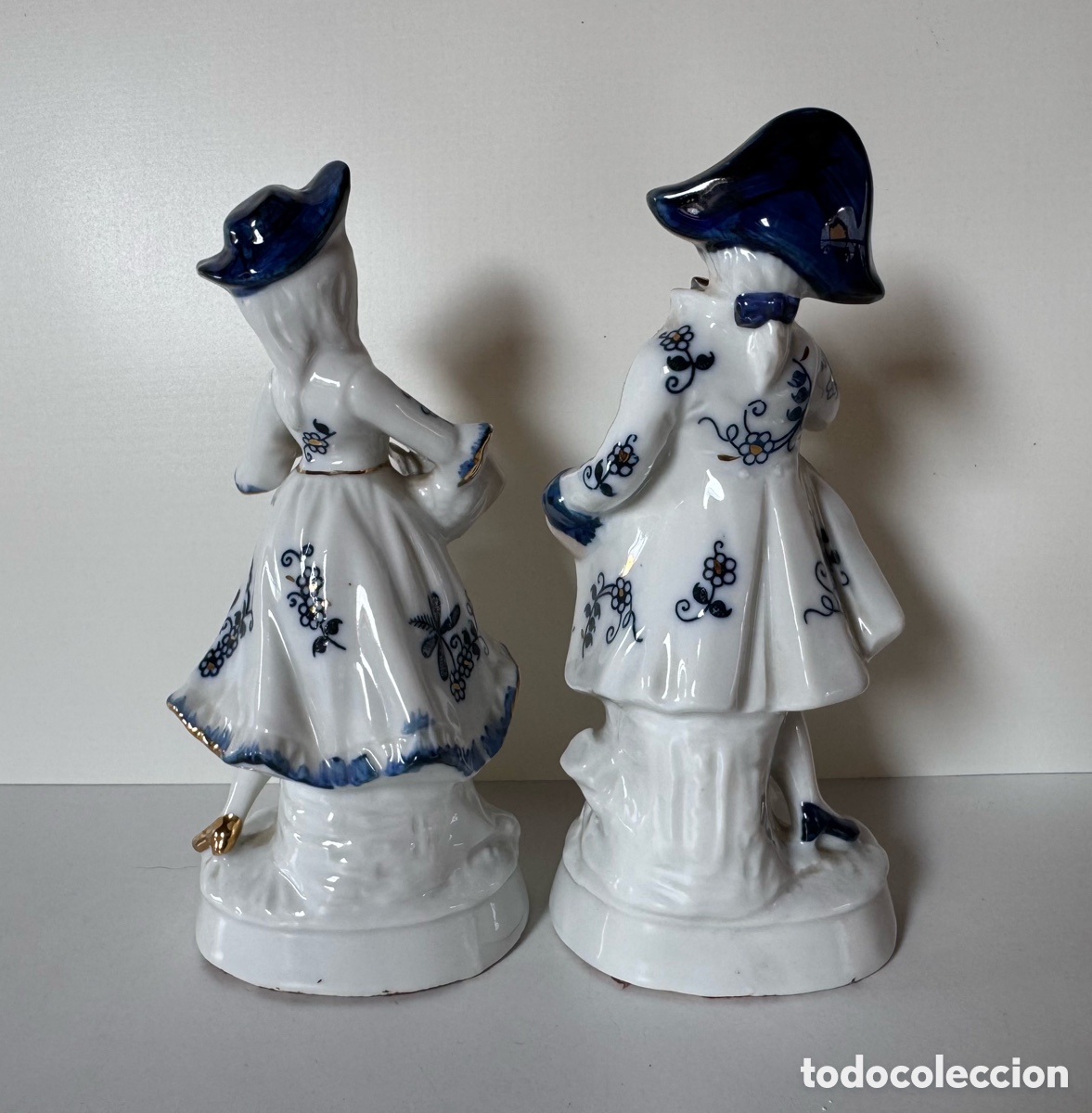Antig&uuml;edades: PAREJA DE FIGURAS DE PORCELANA - Foto 5