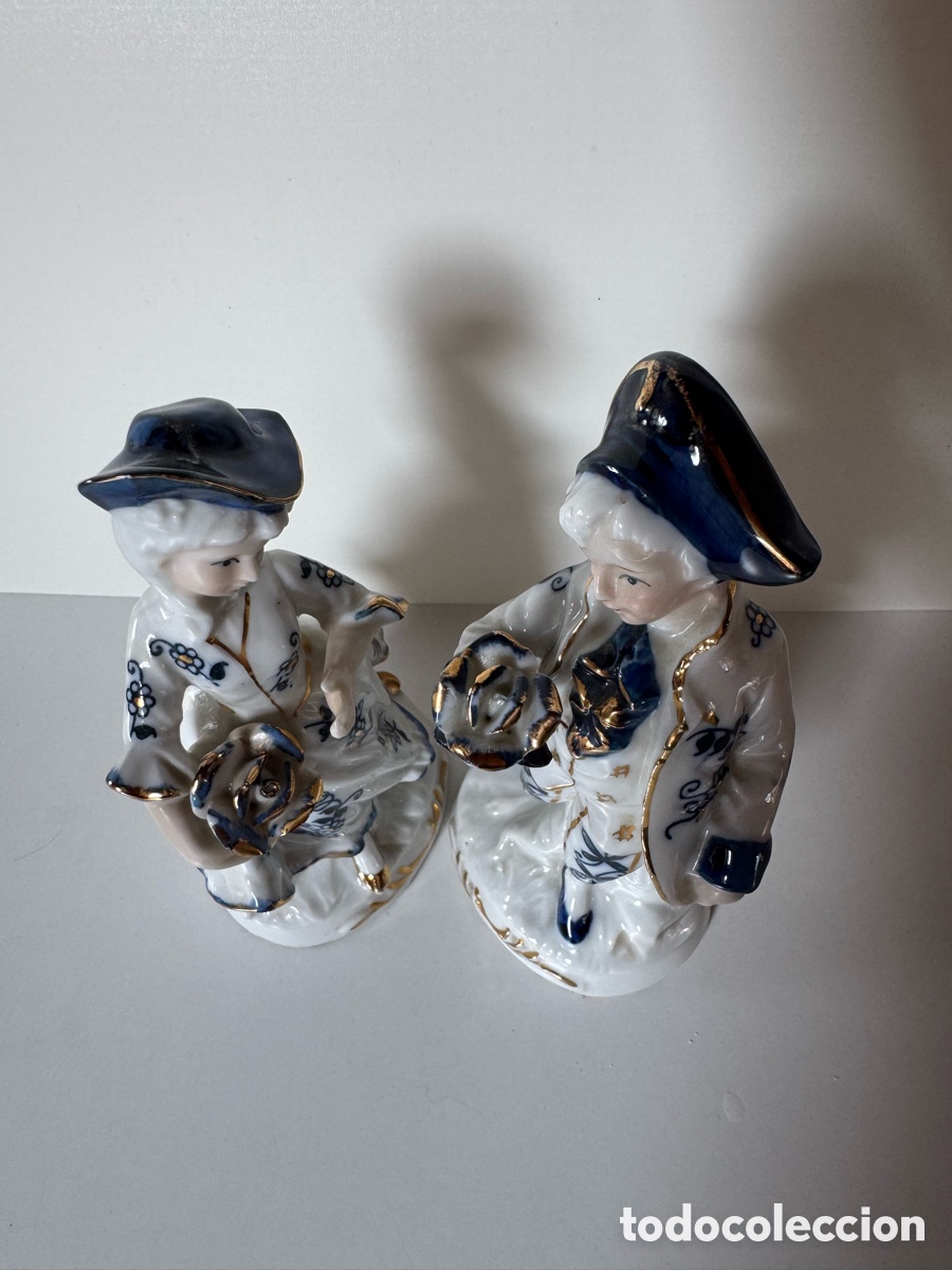 Antig&uuml;edades: PAREJA DE FIGURAS DE PORCELANA - Foto 6