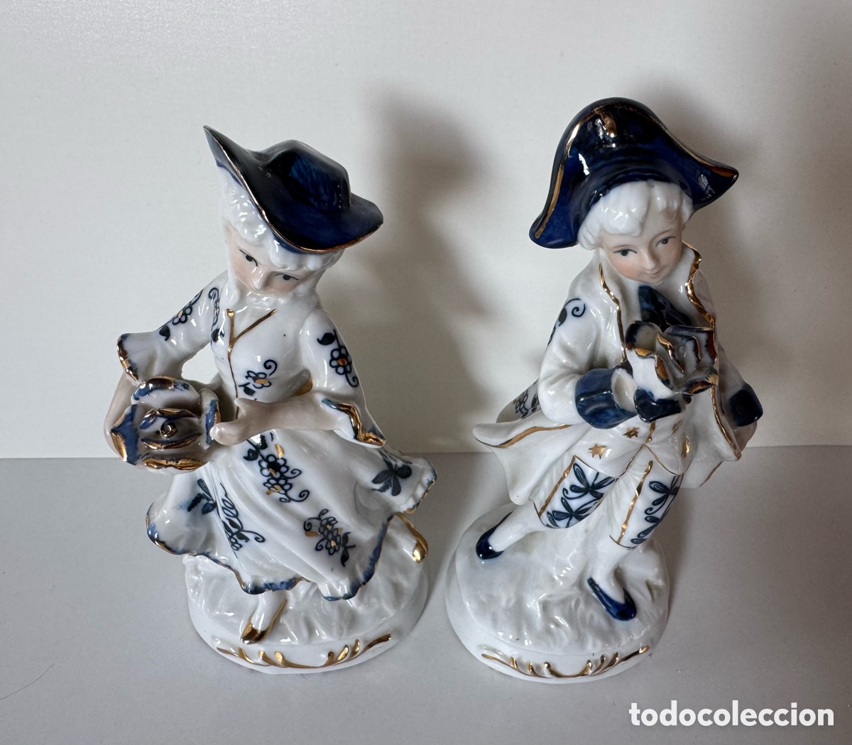 Antig&uuml;edades: PAREJA DE FIGURAS DE PORCELANA - Foto 2