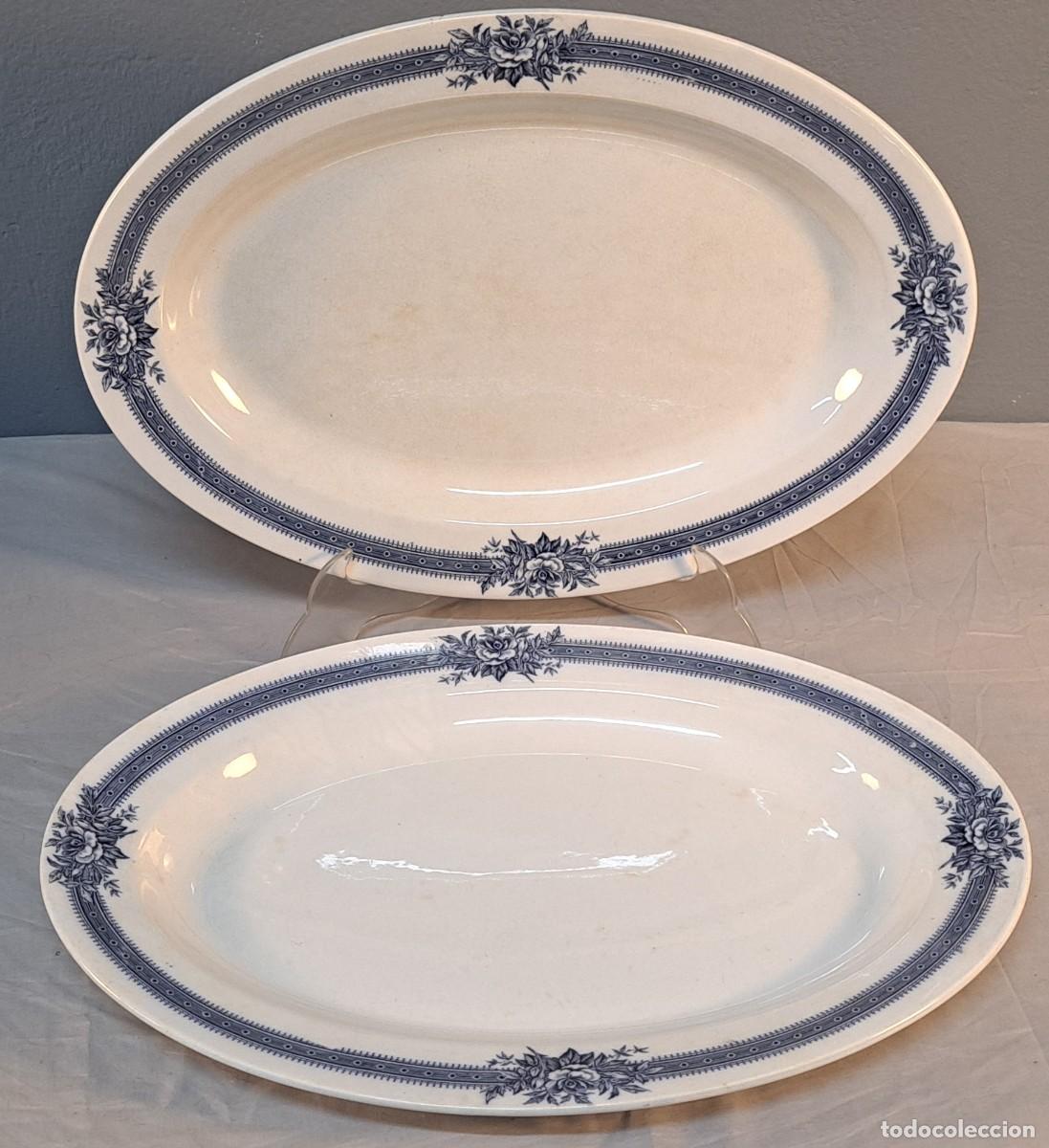 Antig&uuml;edades: Pareja de bandejas Villeroy & Boch, Mettlach, Alemania ca. 1900