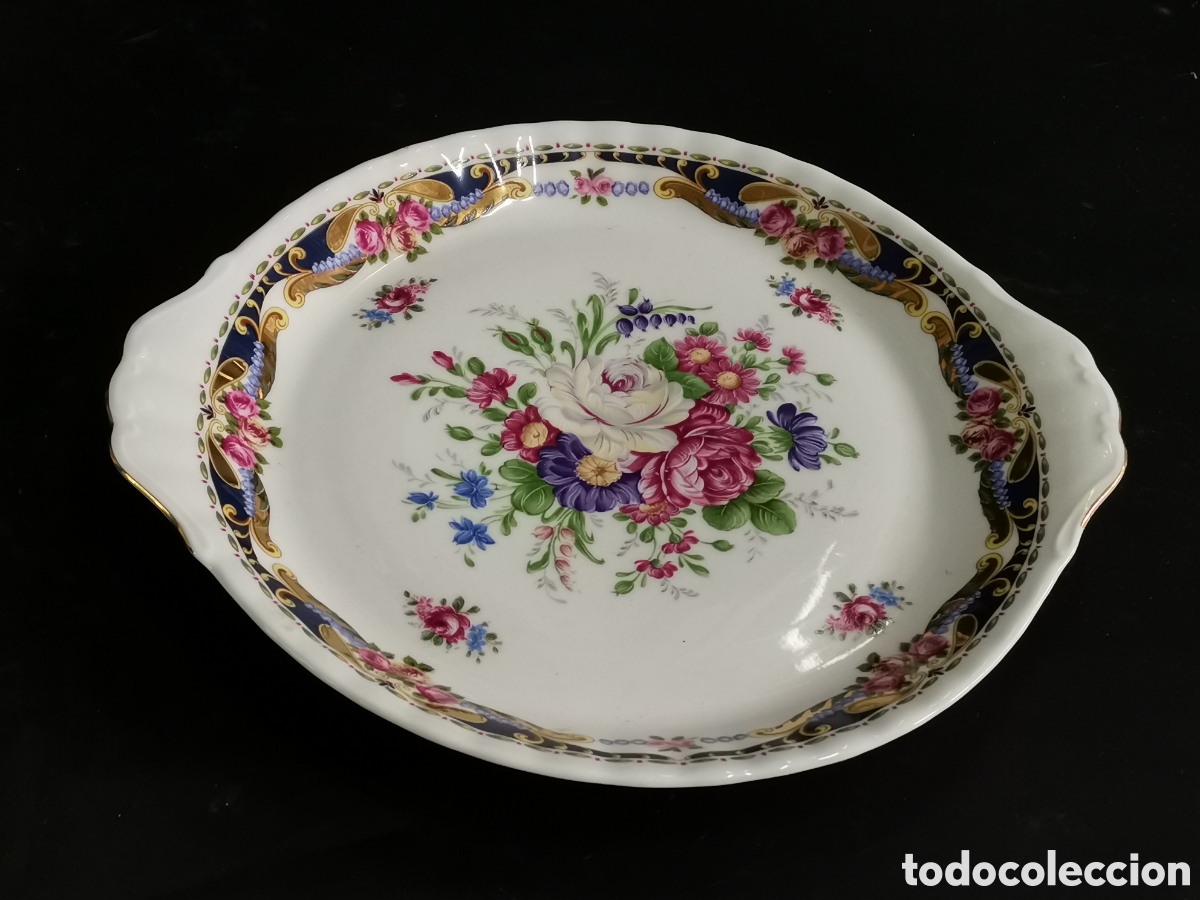 Antiquit&eacute;s: PLATO LIMOGES VIZAVI CON UN BONITO DISE&Ntilde;O FLORAL