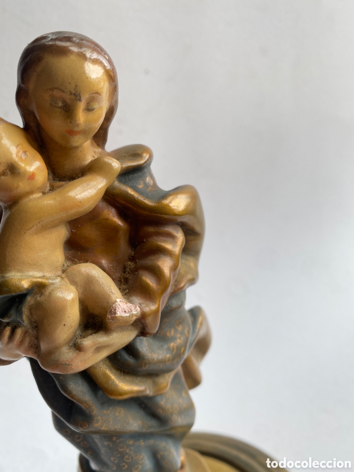 Antig&uuml;edades: Virgen con ni&ntilde;o jesus - Foto 3