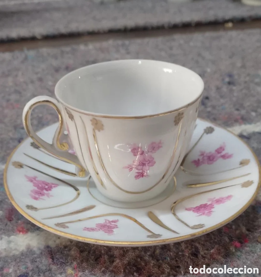 Antiquit&eacute;s: Taza y plato Castro Sargadelos