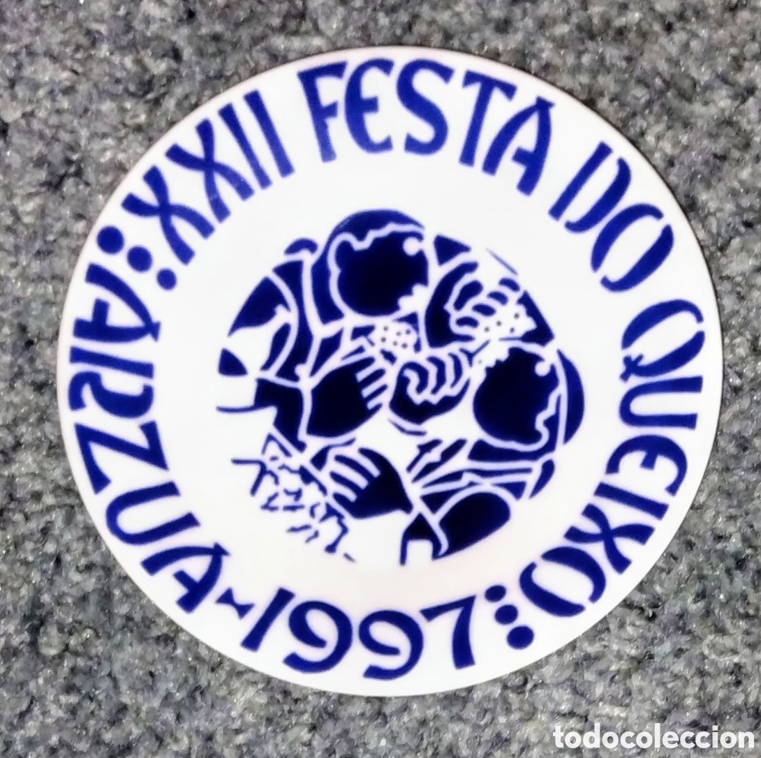 Antiquit&eacute;s: PLATO VINTAGE de SARGADELOS 12 cms de di&aacute;metro de la XXII FESTA DO QUEIXO 1997 ARZ&Uacute;A: SIN ESTRENAR