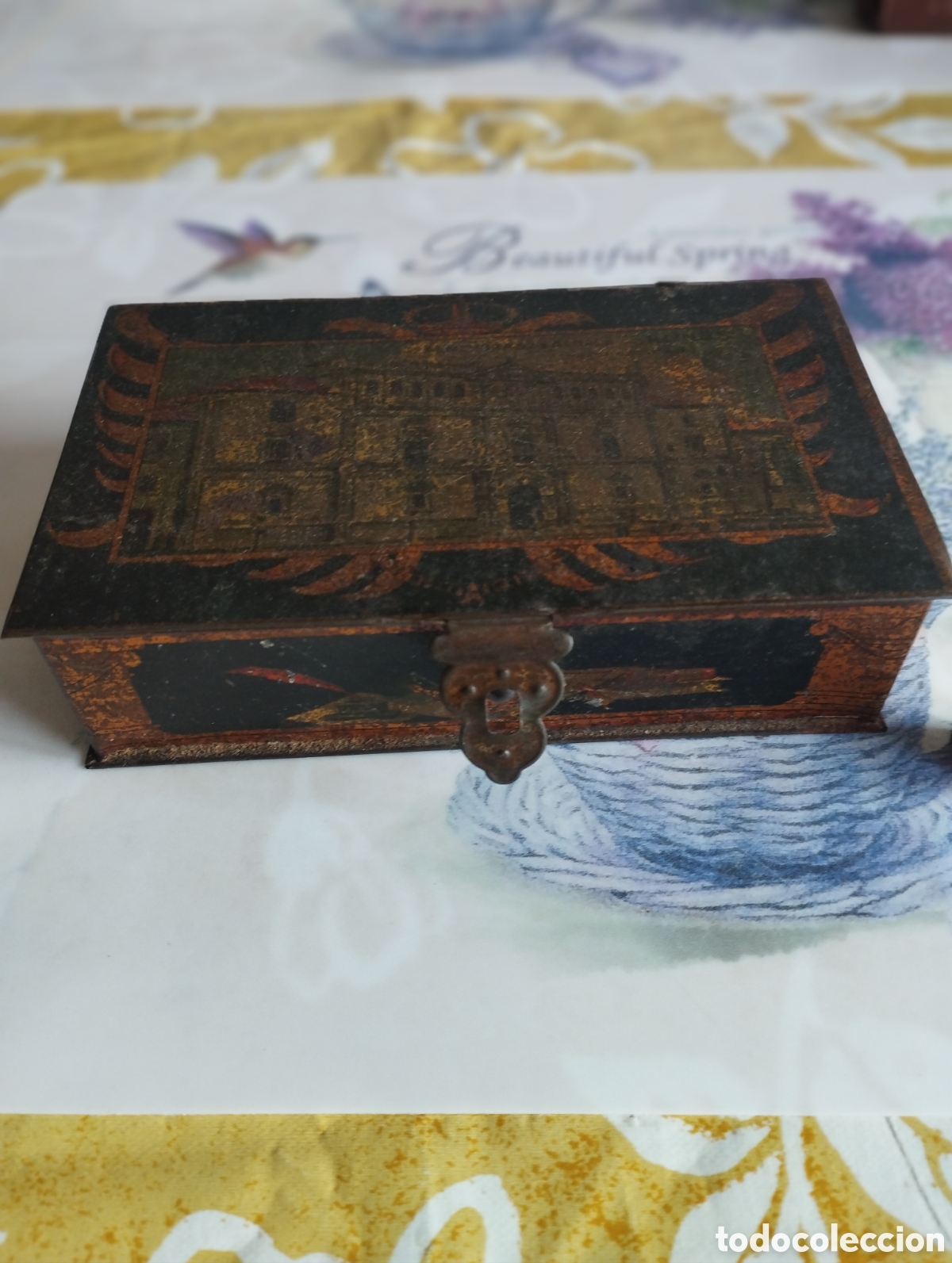 Antig&uuml;edades: ANTIGUEDAD CAJA ALMENDRAS ALCALA SALINAS - Foto 4