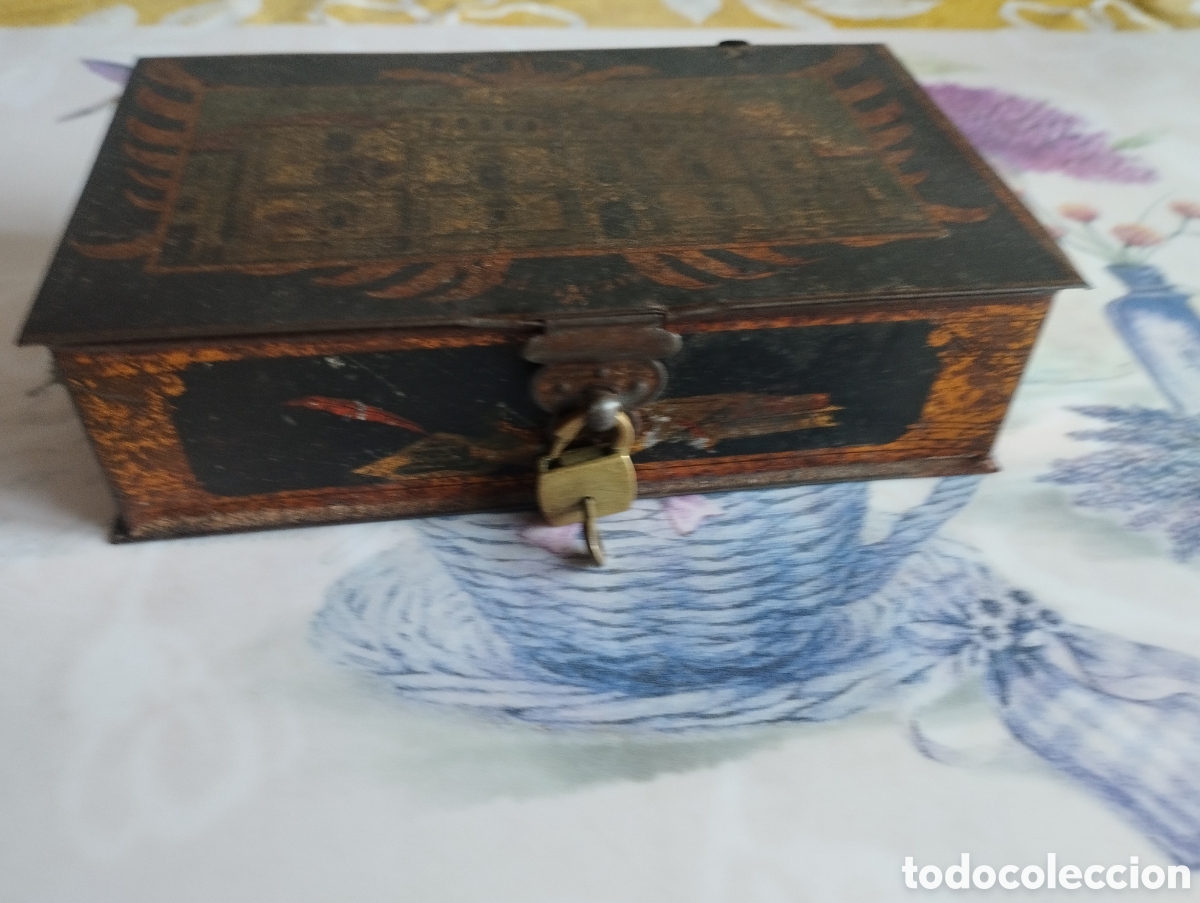 Antig&uuml;edades: ANTIGUEDAD CAJA ALMENDRAS ALCALA SALINAS