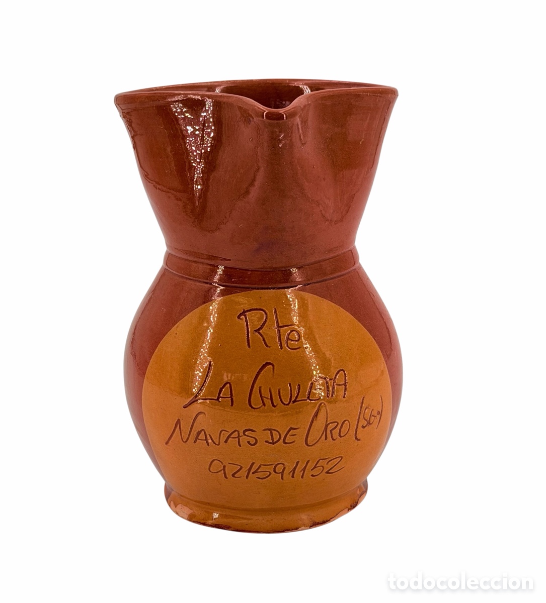 Antiques: Jarra de Bodega de Barro Artesanal