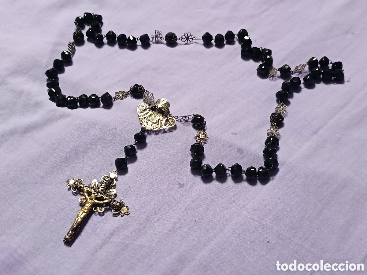 Antiques: ANTIGUO ROSARIO S.XIX FILIGRANA DE PLATA